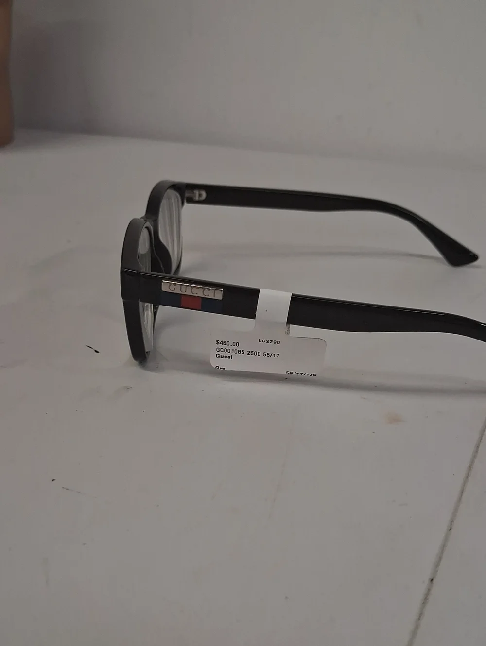 NWT Mens Gucci GC001085 Black Eyeglass Frames Rxable
